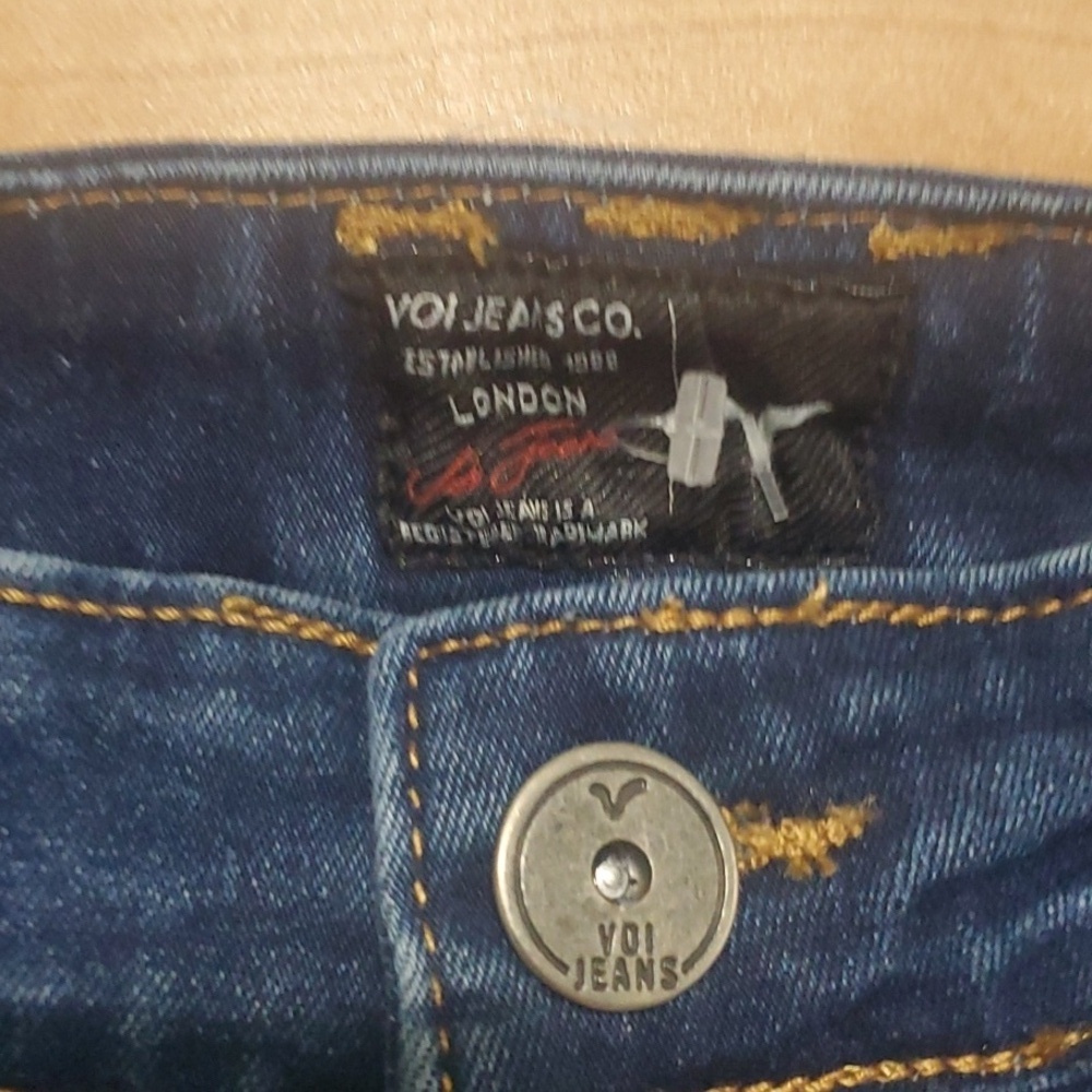 Voi Jeans Mens Size 32 Regular Blue Ripped Holes - Picture 6 of 16